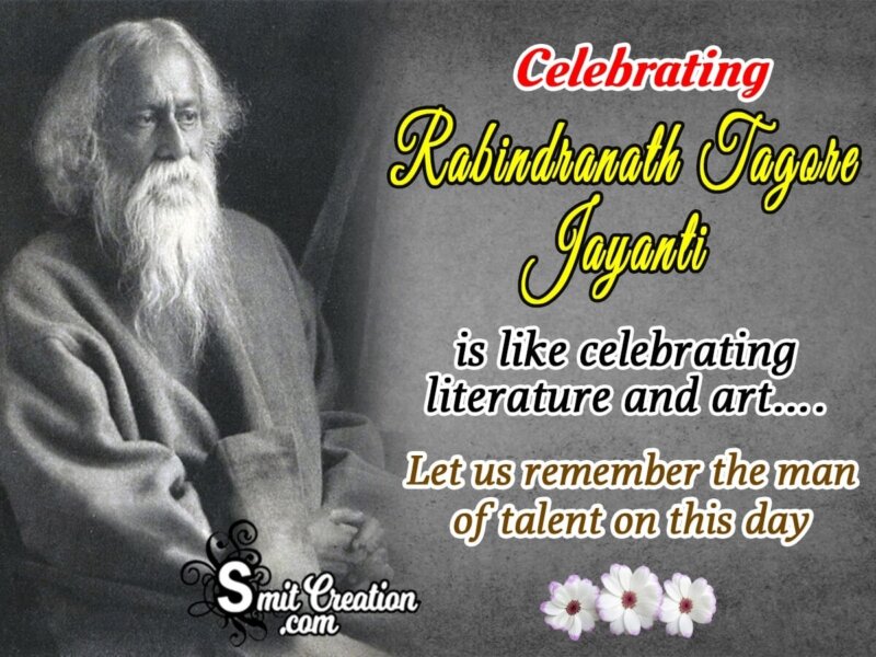 Rabindranath Tagore Jayanti Messages SmitCreation