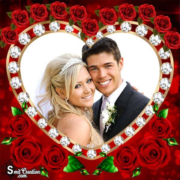 Heart Roses Photo Frame