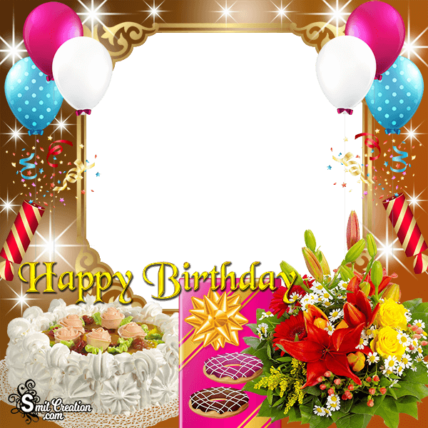 Birthday Gold Sparkle Photo Frame - SmitCreation.com/Photoframe/