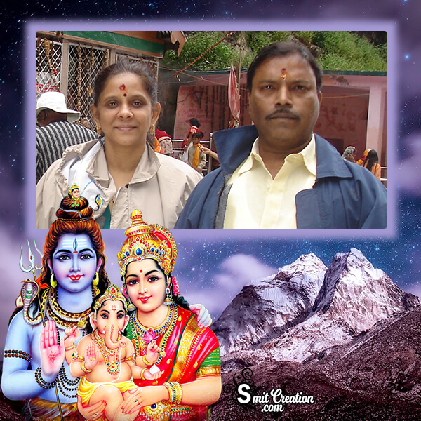 Shiv Parvati Ganesha Frame
