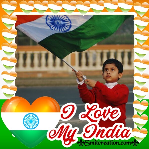 I Love My India Photo Frame