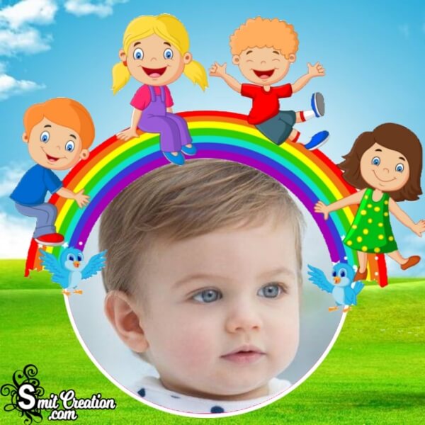 Children Rainbow Photo Frame