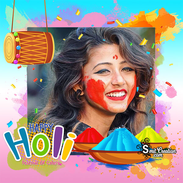 Happy Holi Festival Photo Frame