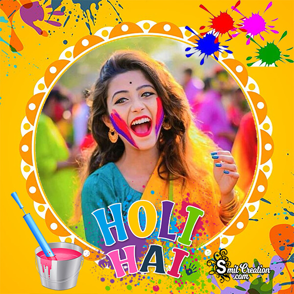 Holi Hai Colourful Photo Frame