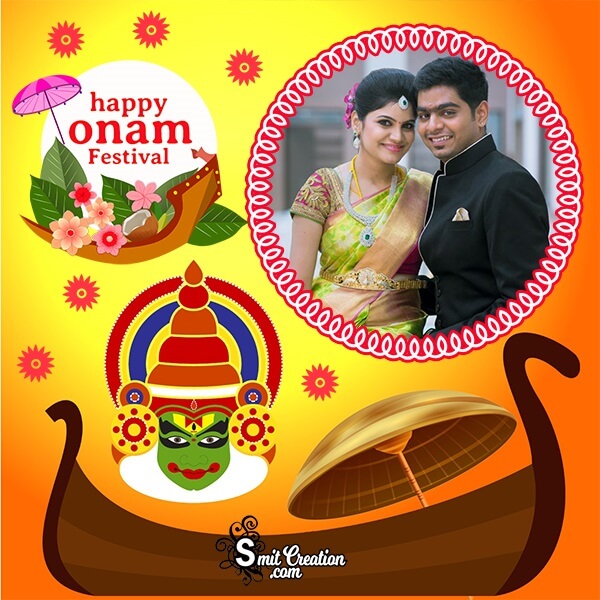 Happy Onam Cute Photo Frame