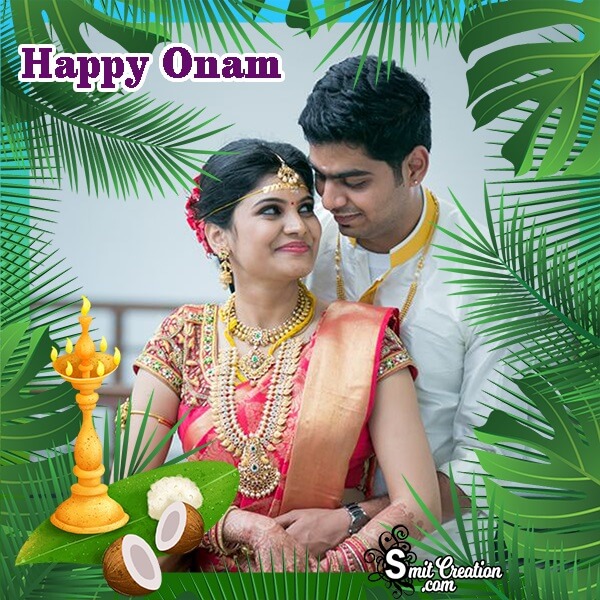 Onam Coconut Leaf Photo Frame