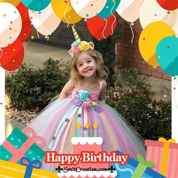 Colourful Balloons Birthday Photo Frame