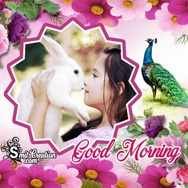 Good Morning Flowers Photo Frame