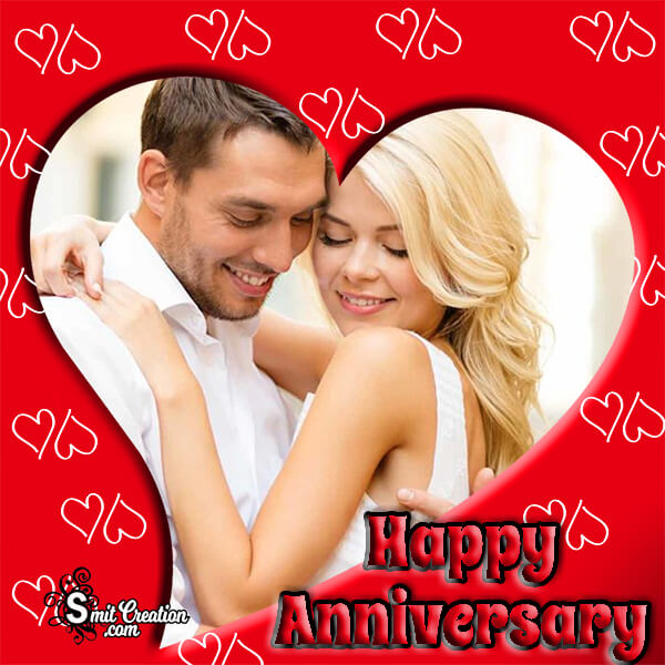 Happy Anniversary Red Photo Frame