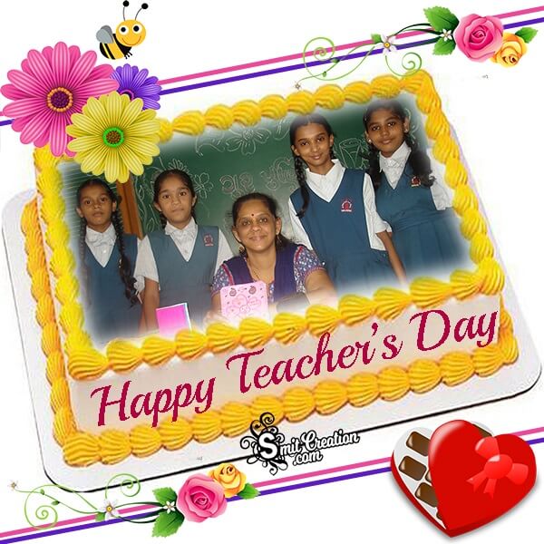 Happy Teachers Day Cake Photo Frame