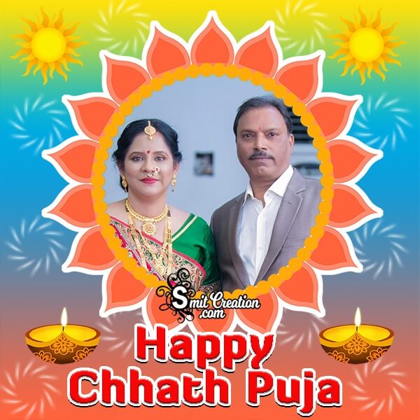 Chhath Puja Colourful Photo Frame