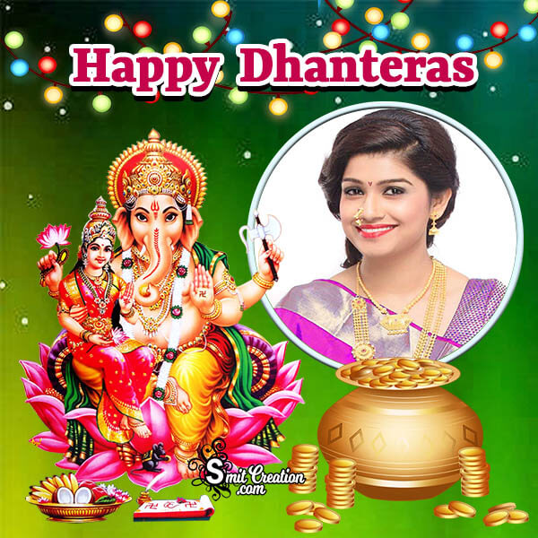 Happy Dhanteras Laxmi Photo Frame