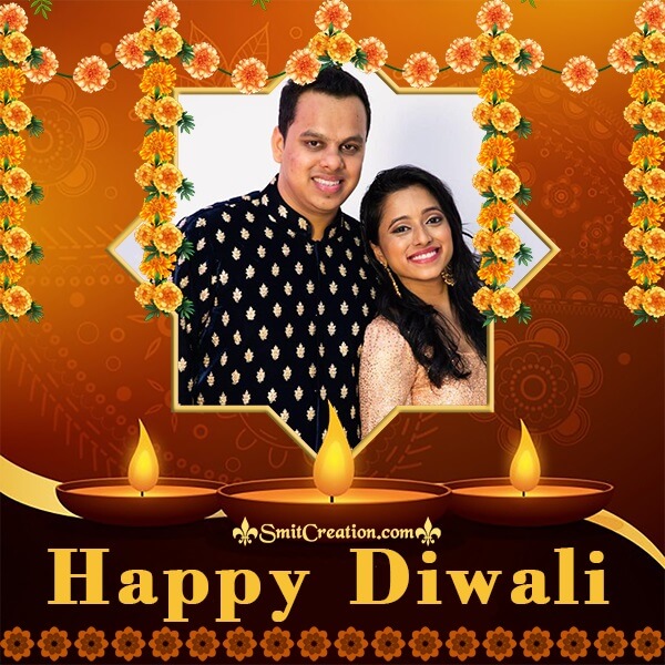 Happy Diwali Decoration Photo Frame