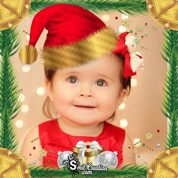 Christmas Santaclaus Cap Photo Frame