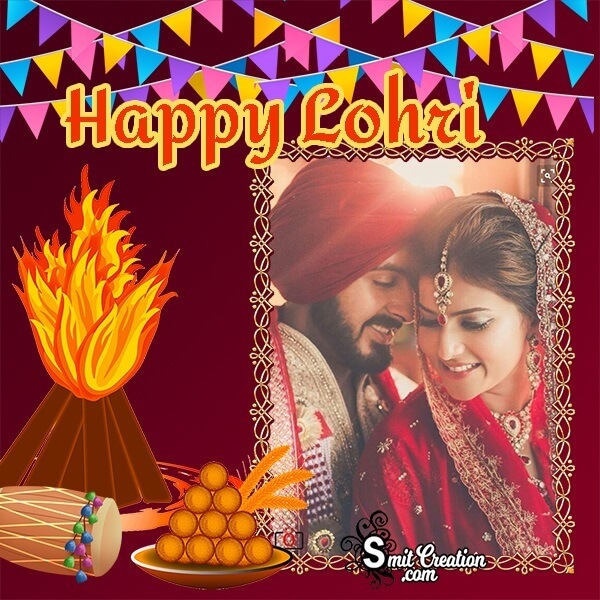 Happy Lohri Bonfire Photo Frame