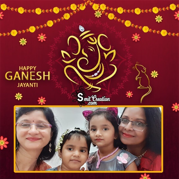 Happy Ganesh Jayanti Decoration Photo Frame