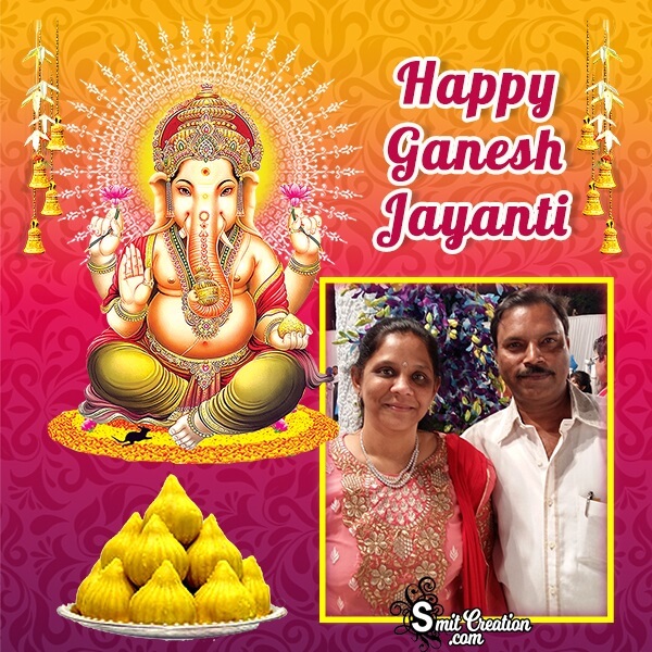 Happy Ganesh Jayanti Modak Photo Frame