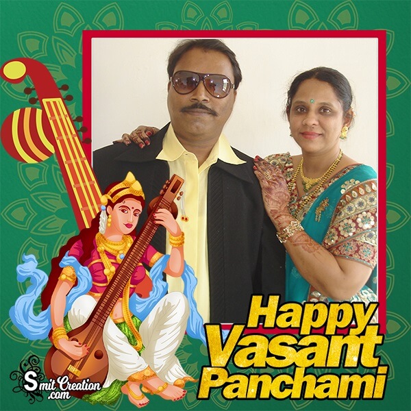 Happy Vasant Panchami Photo Frame For Dp