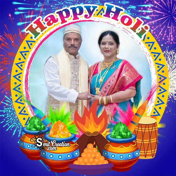 Happy Holi Celebration Photo Frame