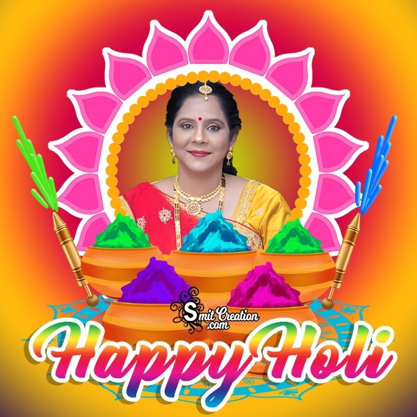 Happy Holi Colour Photo Frame