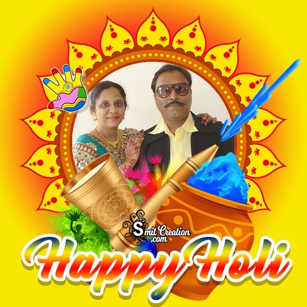 Happy Holi Sunny Photo Frame