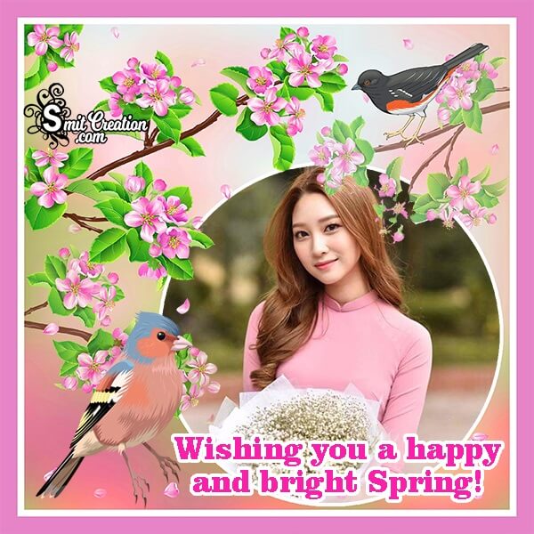 Happy Spring Wish Photo Frame