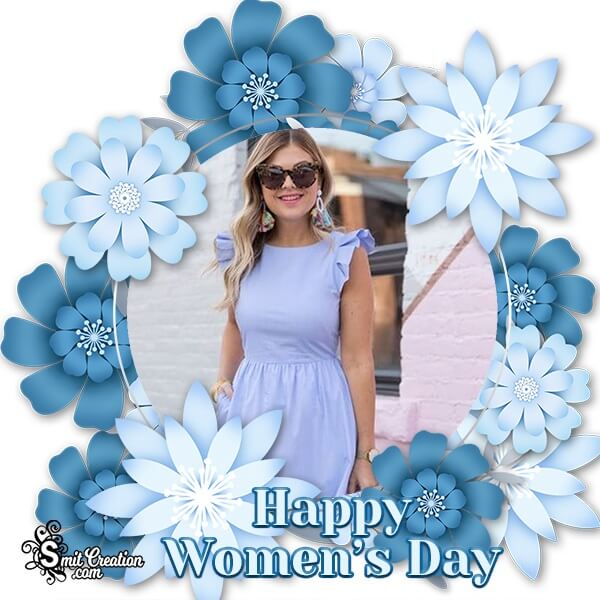 Happy Womens Day Flowers Photo Frame