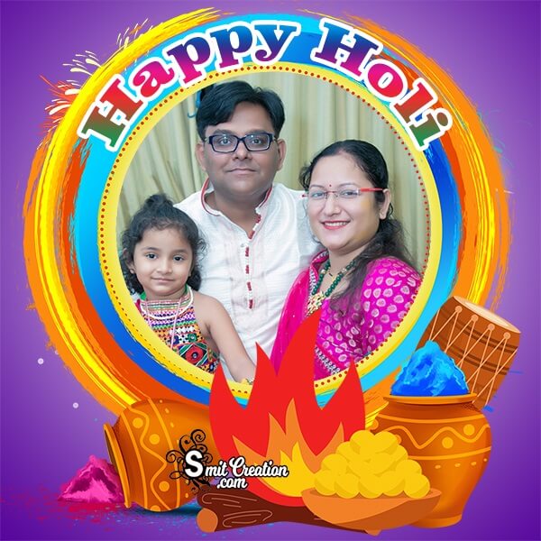 Holi Bonfire Photo Frame