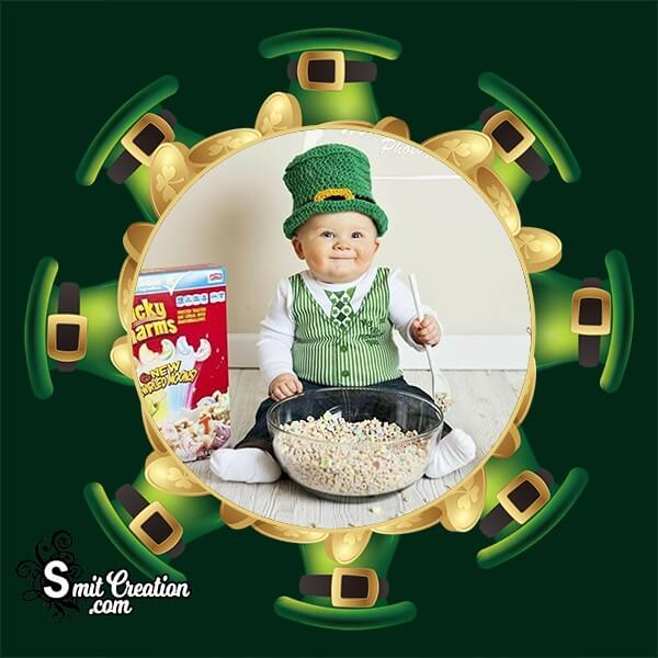 St Patricks Day Circular Border Photo Frame