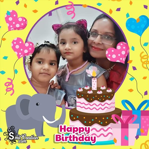 Elephant Birthday Photo Frame