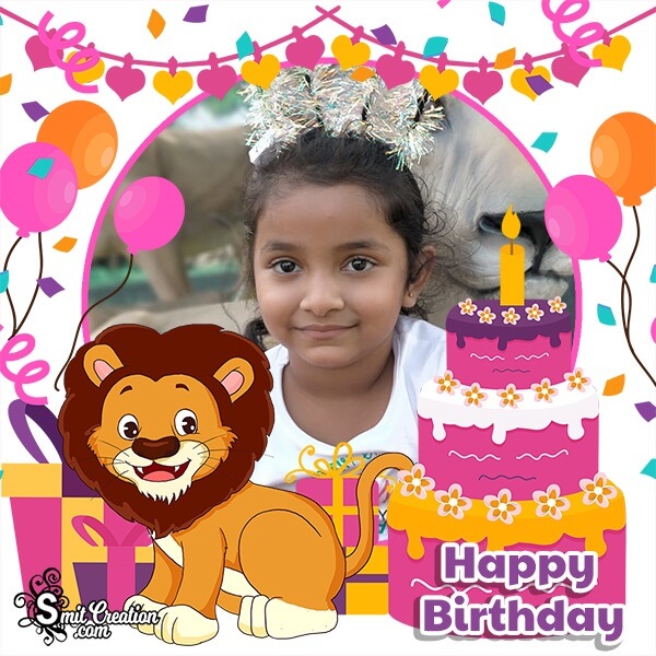 Lion Birthday Photo Frame