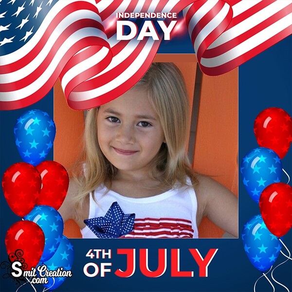 4th Of July Colourful Photo Frame