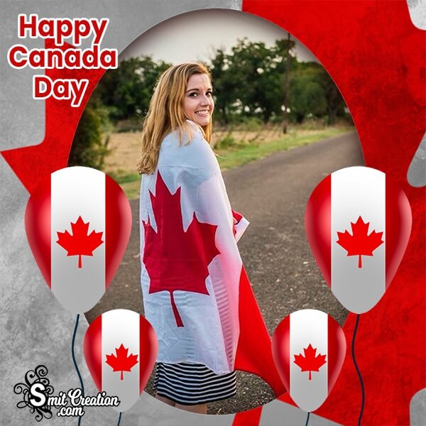 Canada Day Balloons Photo Frame