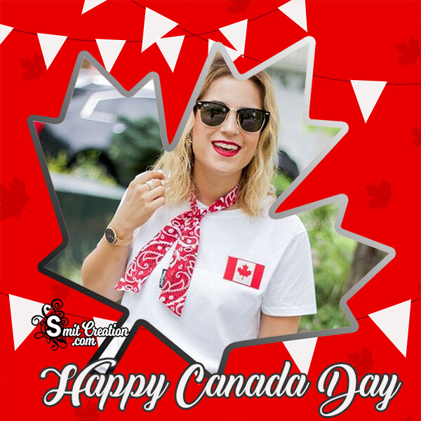 Happy Canada Day Mapel Leaf Photo Frame