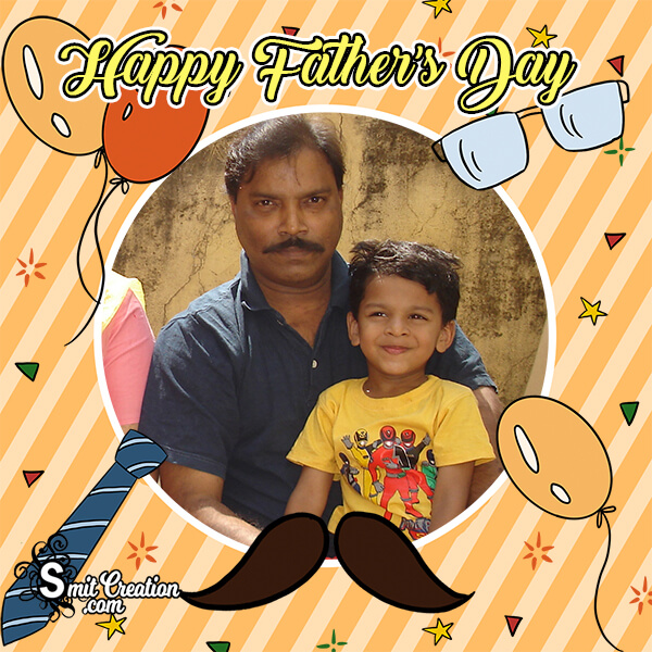 Happy Fathers Day Cute Photo Frame