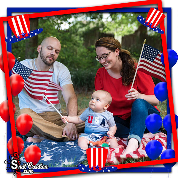 4th Of July Day Facebook Photo Frame