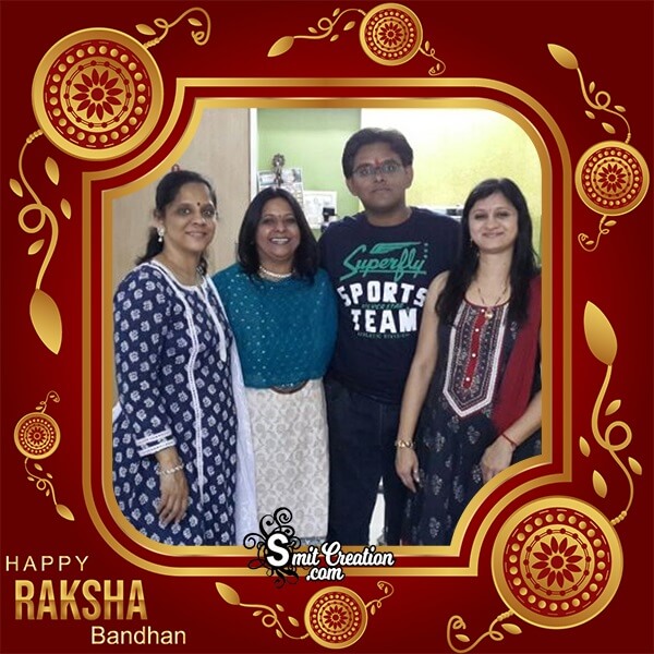 Happy Raksha Bandhan Golden Photo Frame