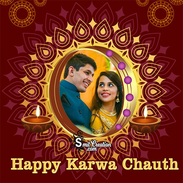 Happy Karwa Chauth Photo Frame