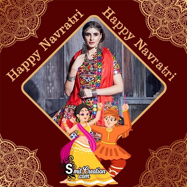 Happy Navratri Garba Photo Frame