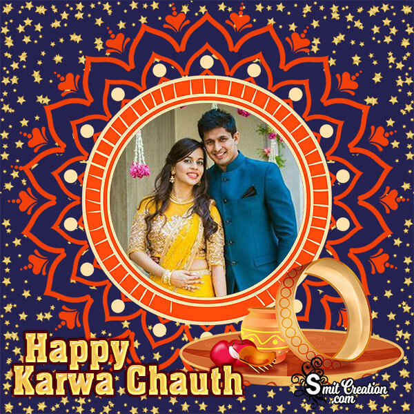 Karwa Chauth Photo Frame For Whatsapp