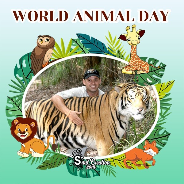 World Animal Day Status Photo Frame