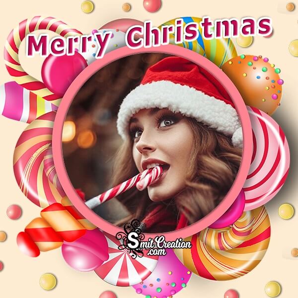 Merry Christmas Candies Photo Frame
