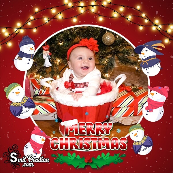 Merry Christmas Kids Photo Frame