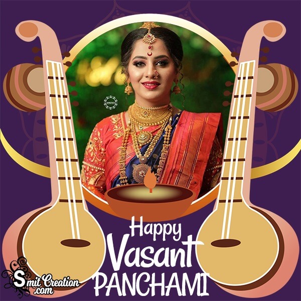 Happy Vasant Panchami Photo Frame For Profile