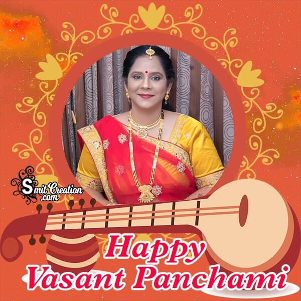 Vasant Panchami Photo Frame For Dp