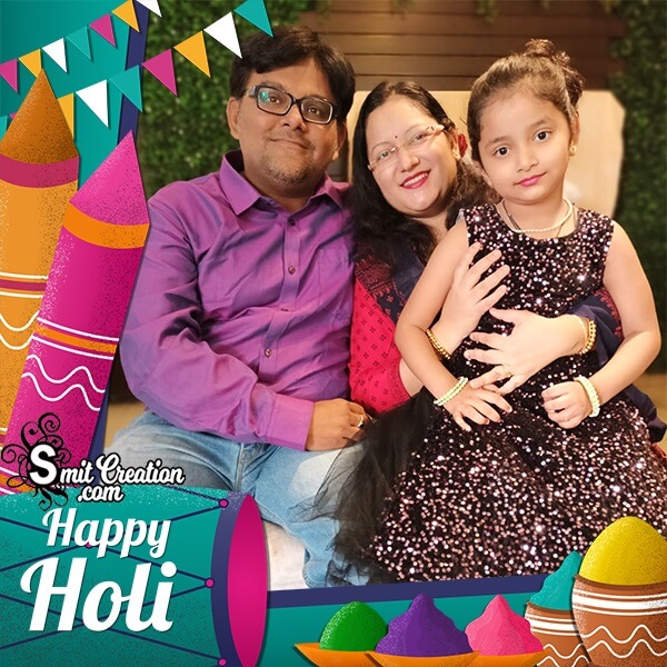 Happy Holi Facebook Photo Frame