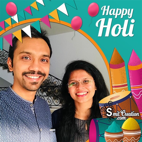 Happy Holi Instagram Photo Frame