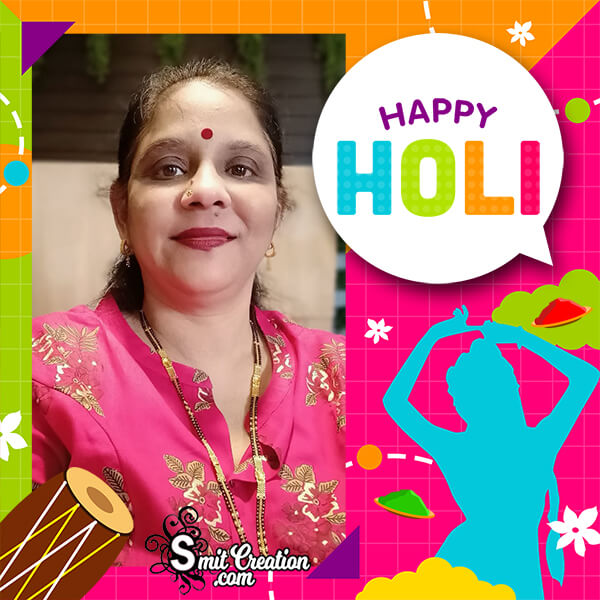 holi photo frame download