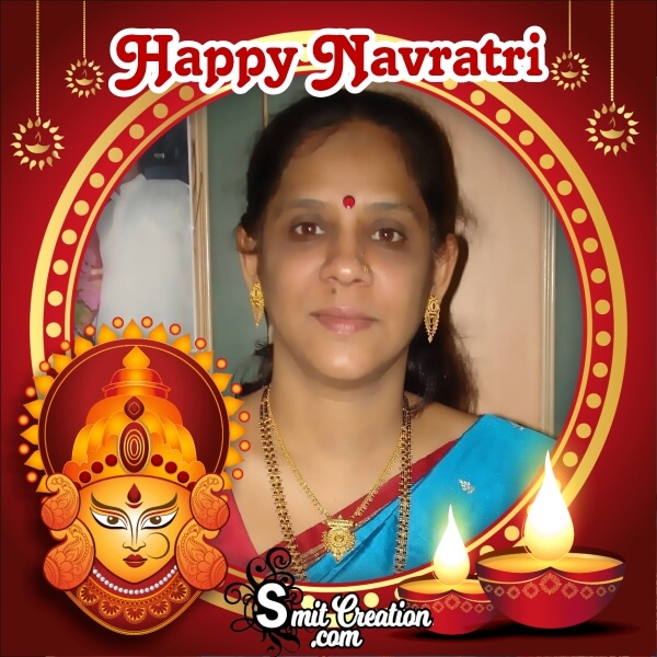 Happy Navratri Status Photo Frame