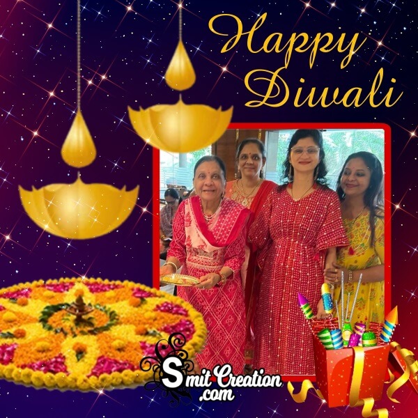 Happy Diwali Family Photo Frame